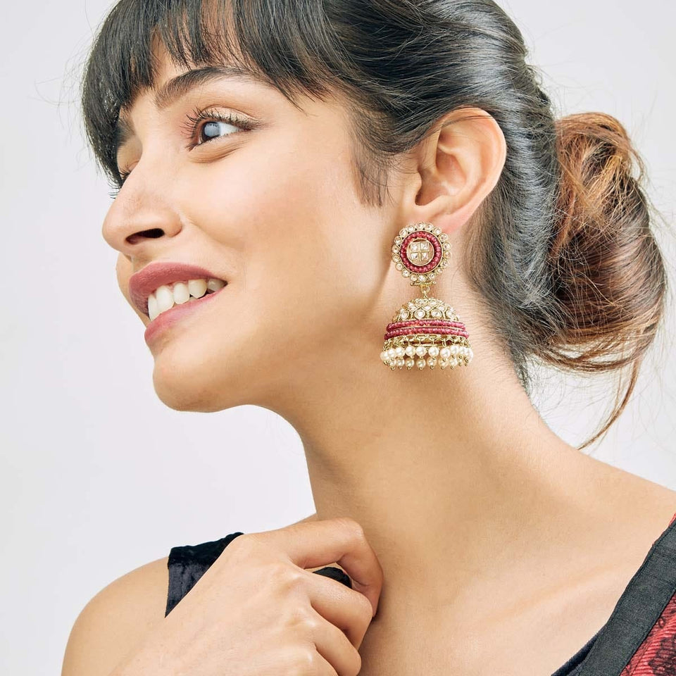 Kushal's Fashion Jewellery Antique Earring 127318