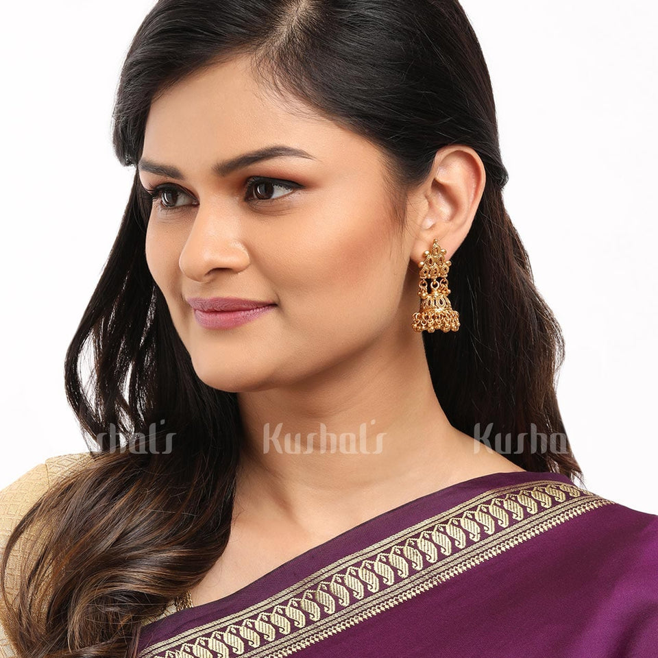 Kushal's Fashion Jewellery Antique Earring 124503
