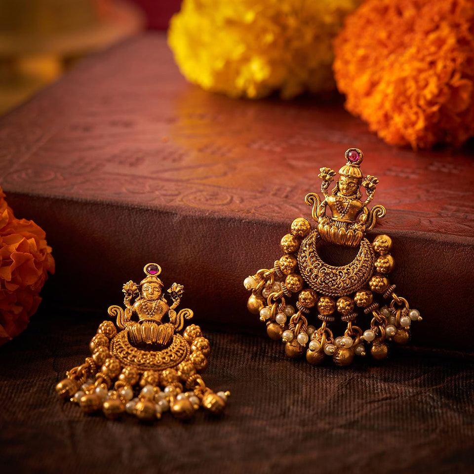 Kushal's Fashion Jewellery Antique Earring 132146