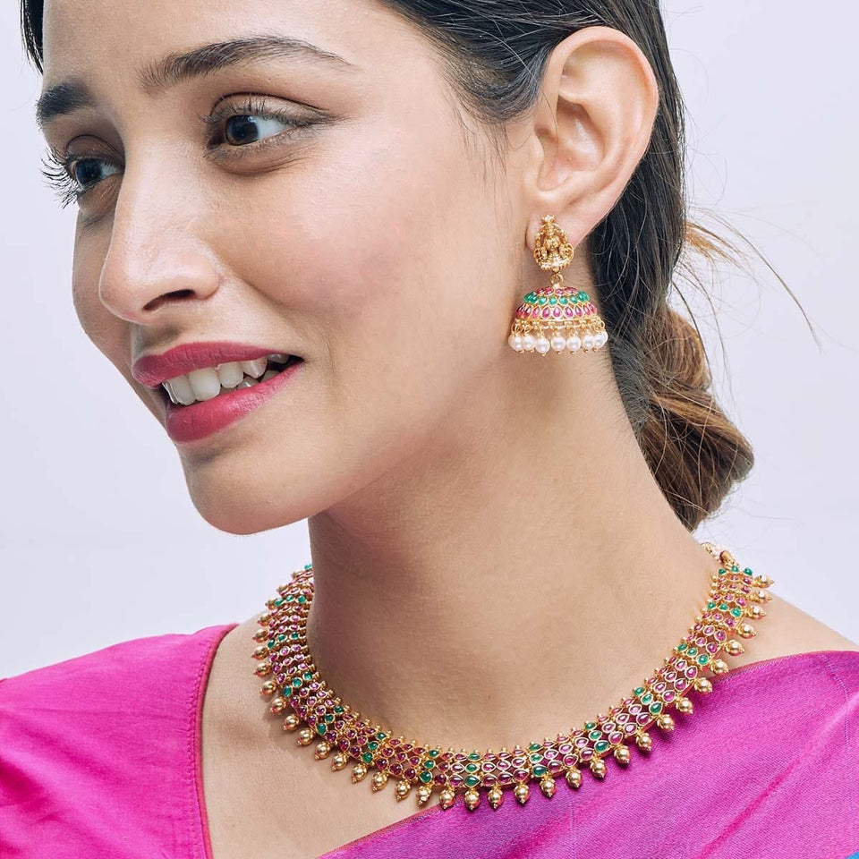 Kushal's Fashion Jewellery Antique Necklace 129344