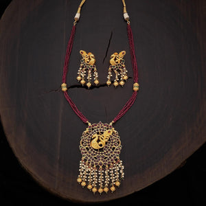Kushal's Fashion Jewellery Antique Necklace 131413