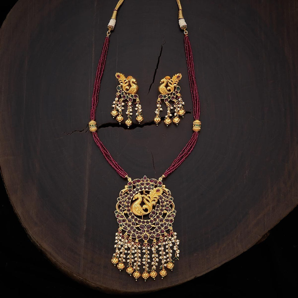 Kushal's Fashion Jewellery Antique Necklace 131413