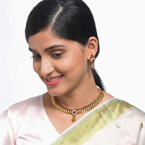 Kushal's Fashion Jewellery Antique Necklace 133361