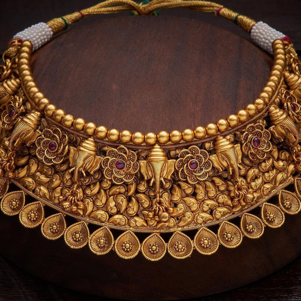 Kushal's Fashion Jewellery Antique Necklace 135028