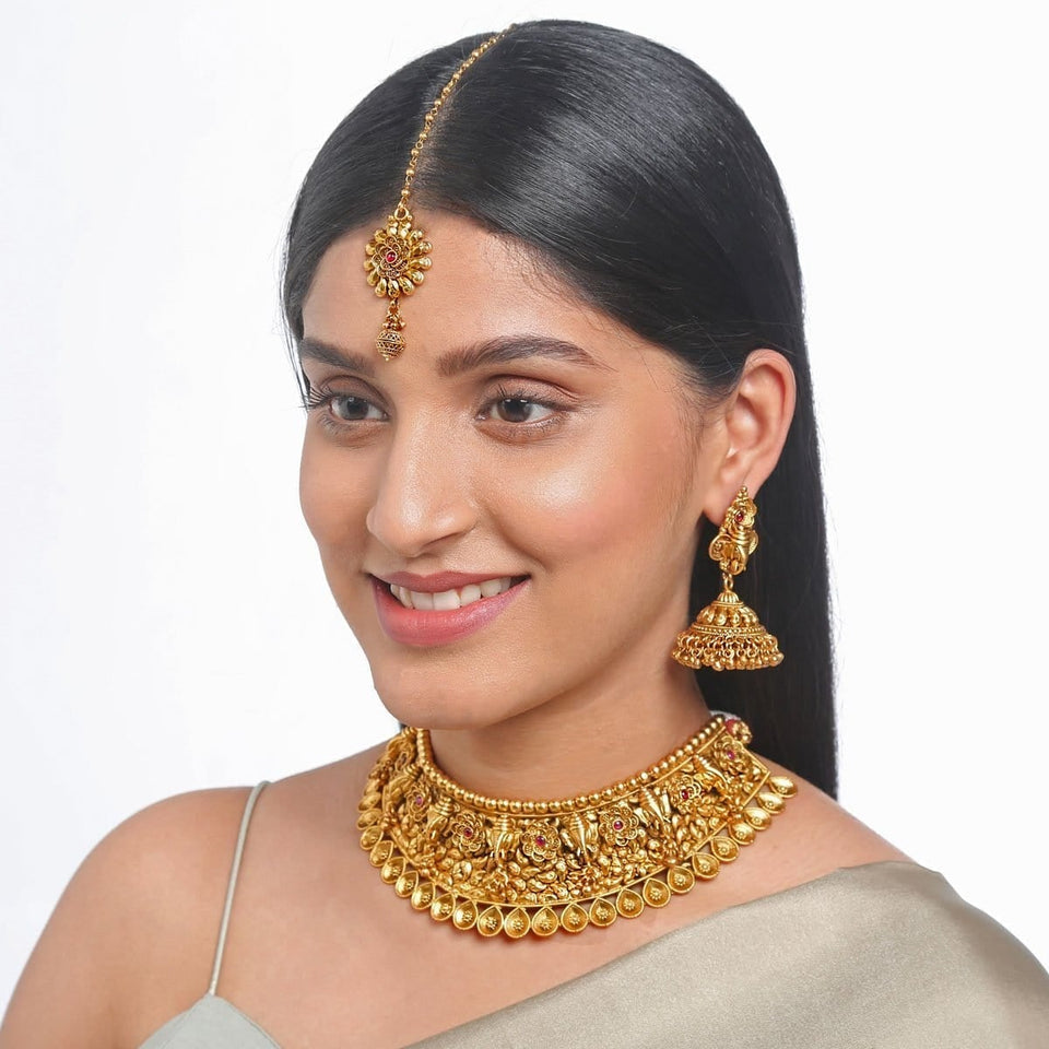 Kushal's Fashion Jewellery Antique Necklace 135028