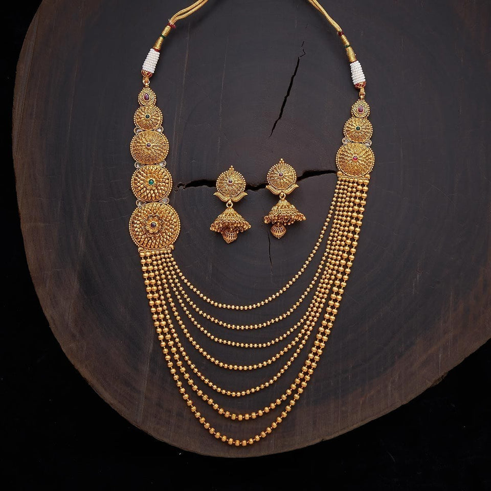 Kushal's Fashion Jewellery Antique Necklace 135045