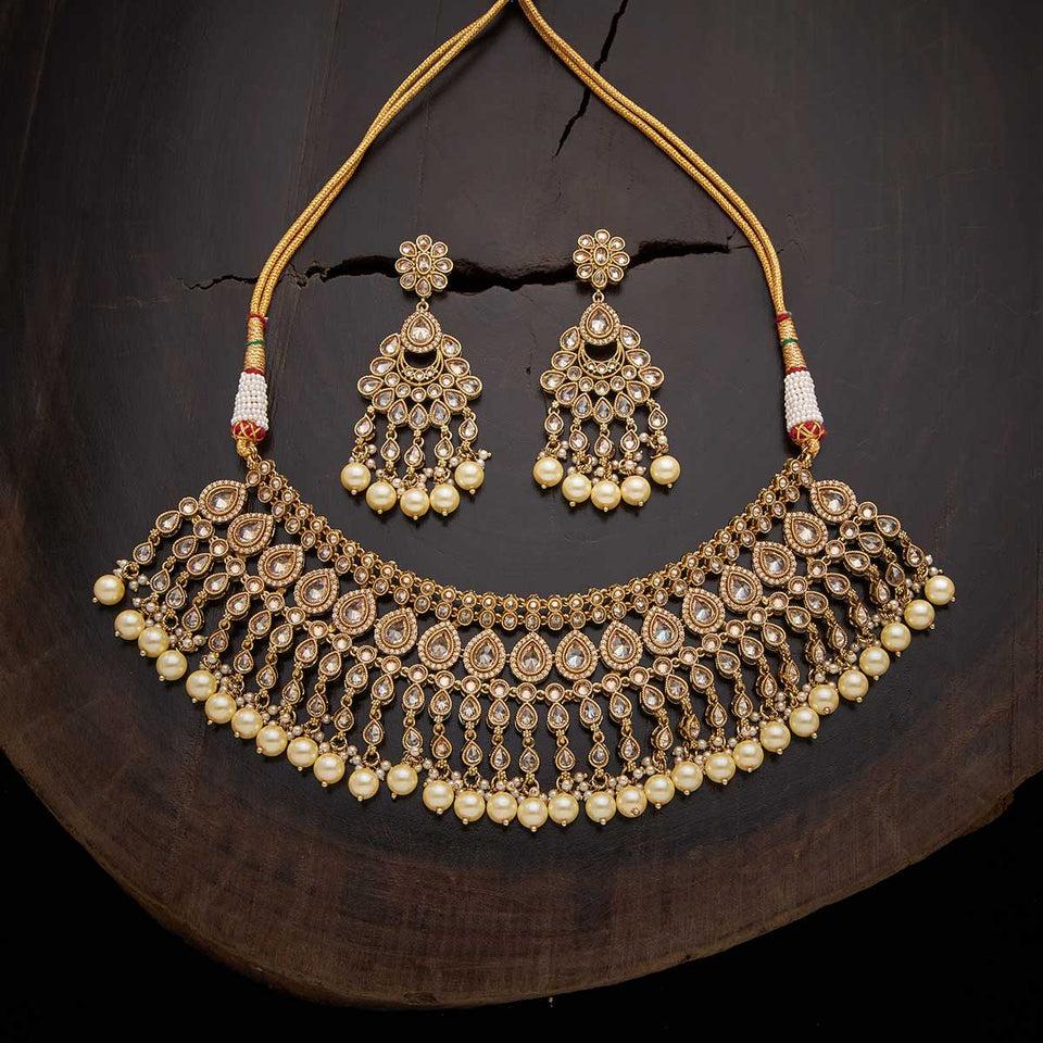 Kushal's Fashion Jewellery Antique Necklace 132016