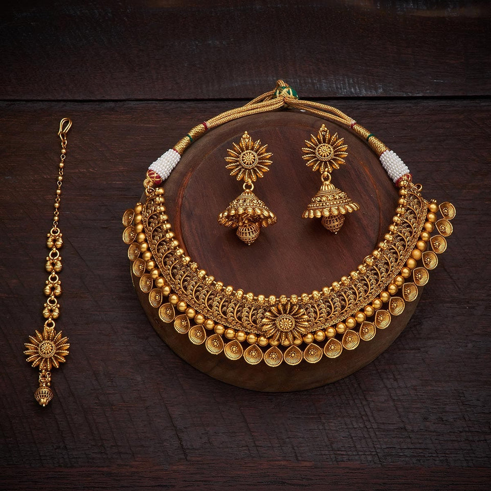 Kushal's Fashion Jewellery Antique Necklace 135031