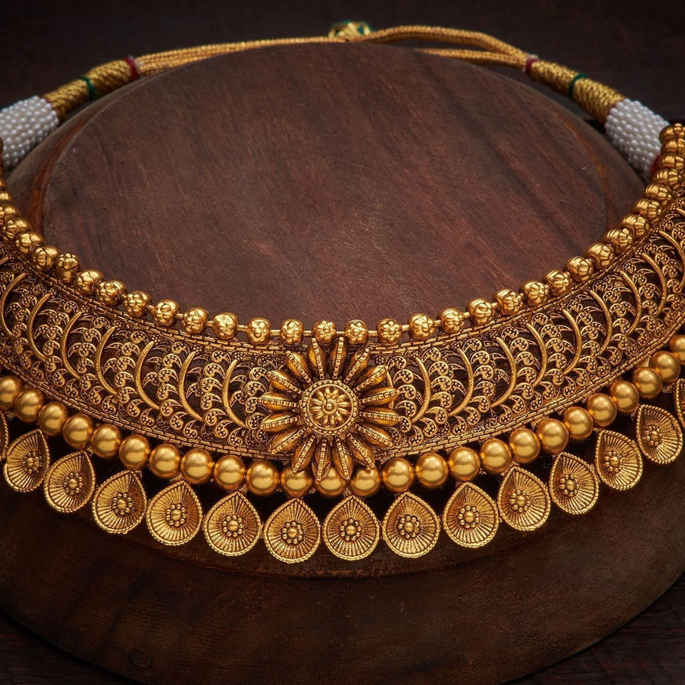 Kushal's Fashion Jewellery Antique Necklace 135031
