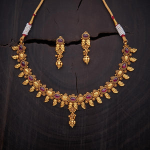 Kushal's Fashion Jewellery Antique Necklace 133360