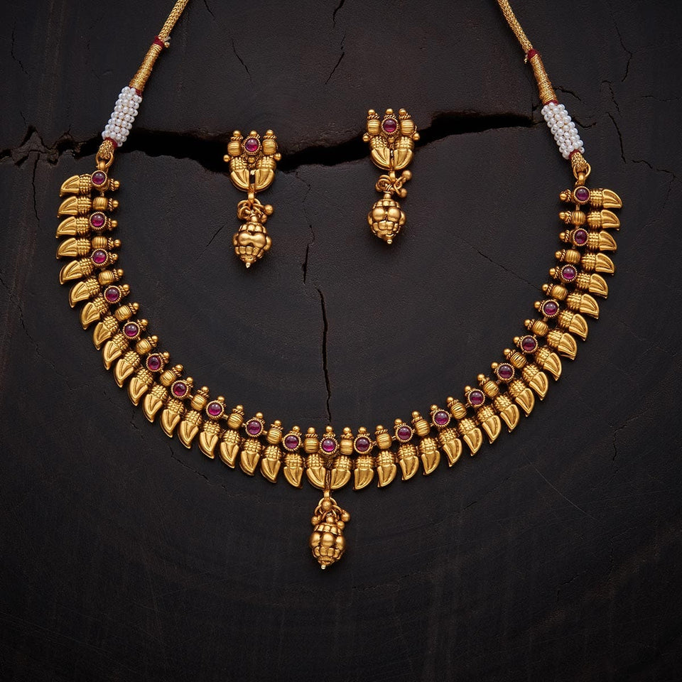 Kushal's Fashion Jewellery Antique Necklace 136283