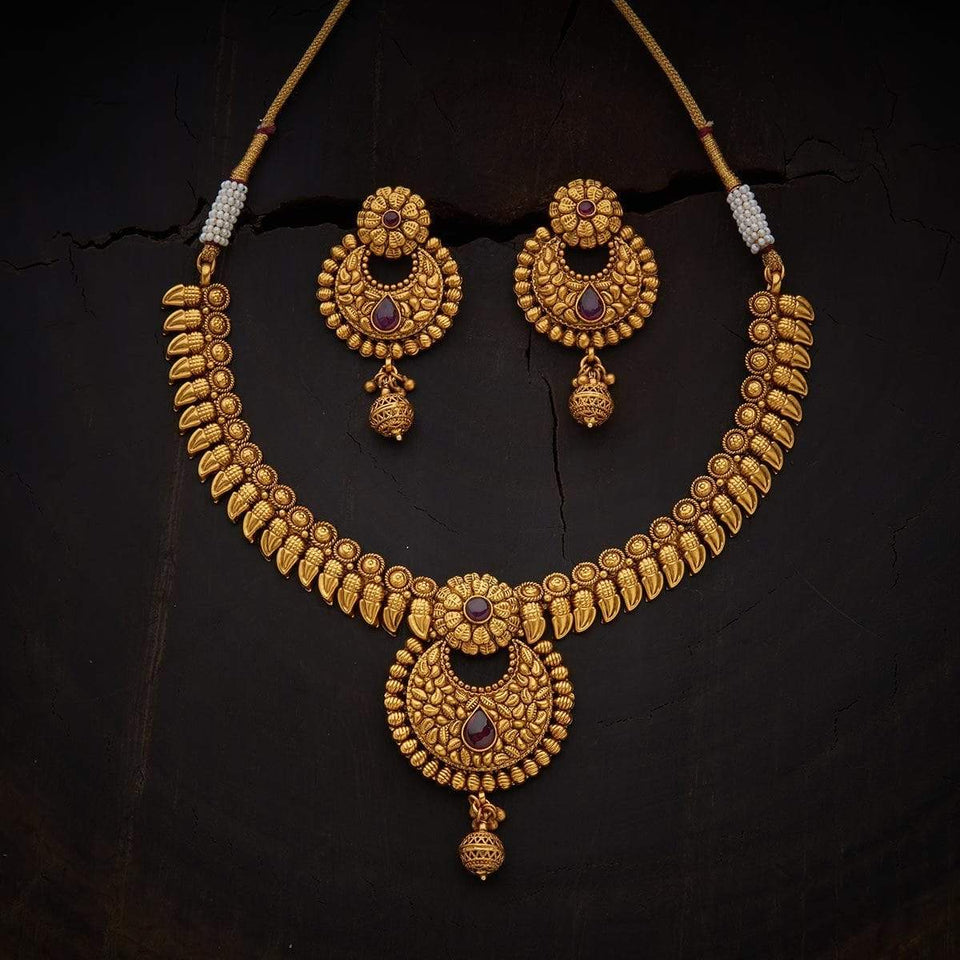 Kushal's Fashion Jewellery Antique Necklace 136285