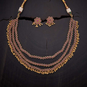 Kushal's Fashion Jewellery Antique Necklace 131231