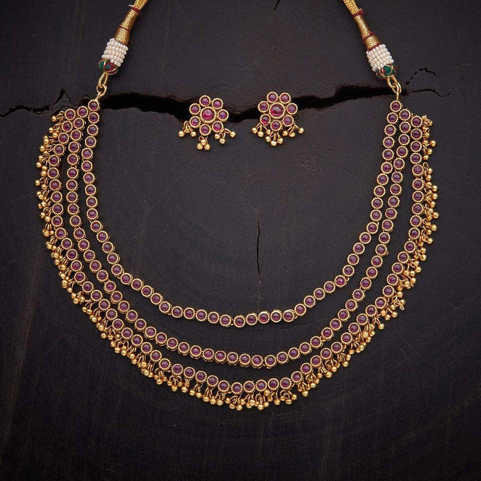 Kushal's Fashion Jewellery Antique Necklace 131231