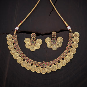 Kushal's Fashion Jewellery Antique Necklace 129578