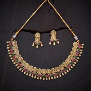 Kushal's Fashion Jewellery Antique Necklace 129579