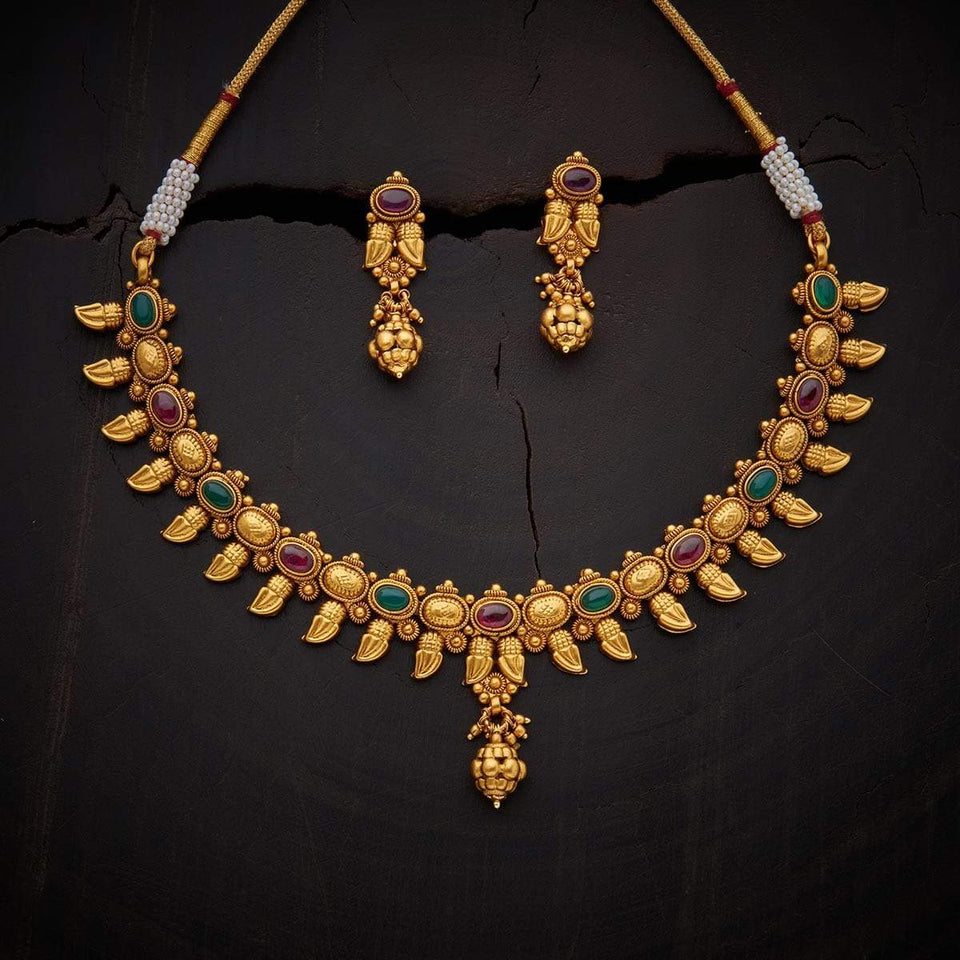 Kushal's Fashion Jewellery Antique Necklace 133360