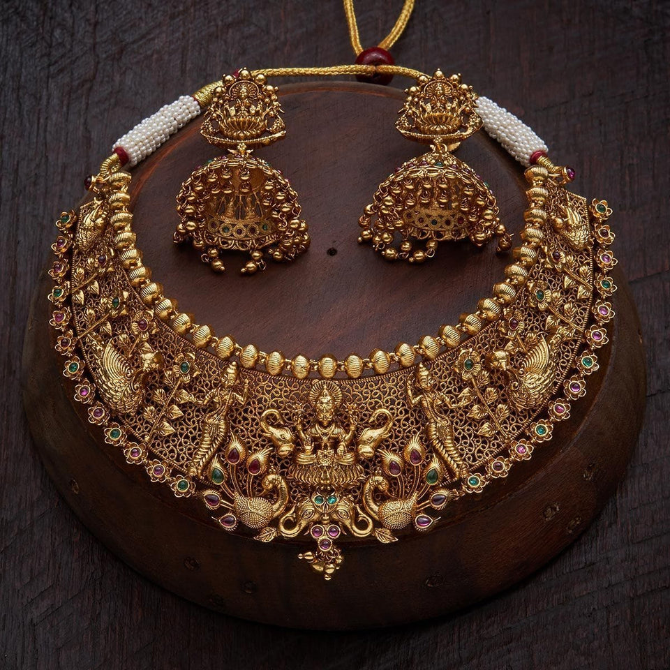 Kushal's Fashion Jewellery Antique Necklace 134372