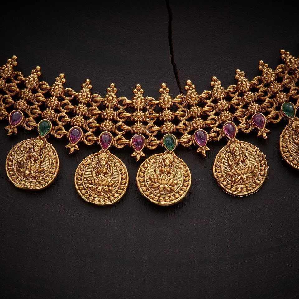 Kushal's Fashion Jewellery Antique Necklace 134378