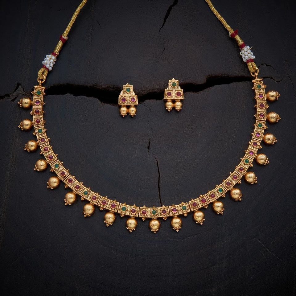 Kushal's Fashion Jewellery Antique Necklace 134384