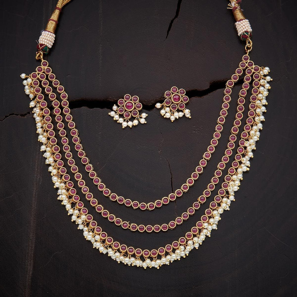 Kushal's Fashion Jewellery Antique Necklace 131231