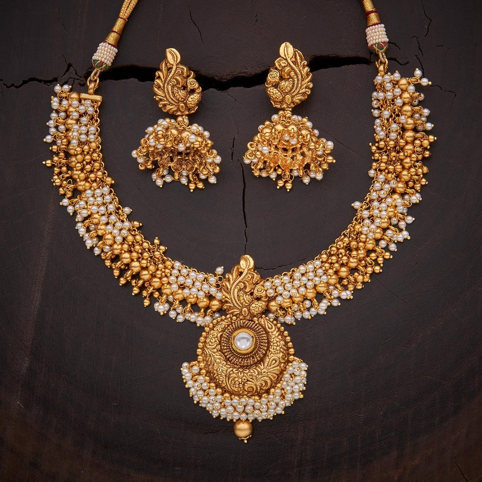 Kushal's Fashion Jewellery Antique Necklace 128245