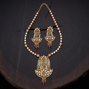 Kushal's Fashion Jewellery Kundan Necklace 128072