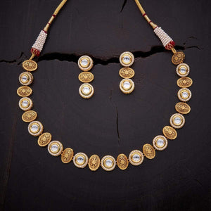Kushal's Fashion Jewellery Kundan Necklace 128674