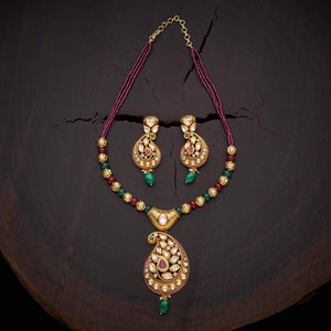 Kushal's Fashion Jewellery Kundan Necklace 129625