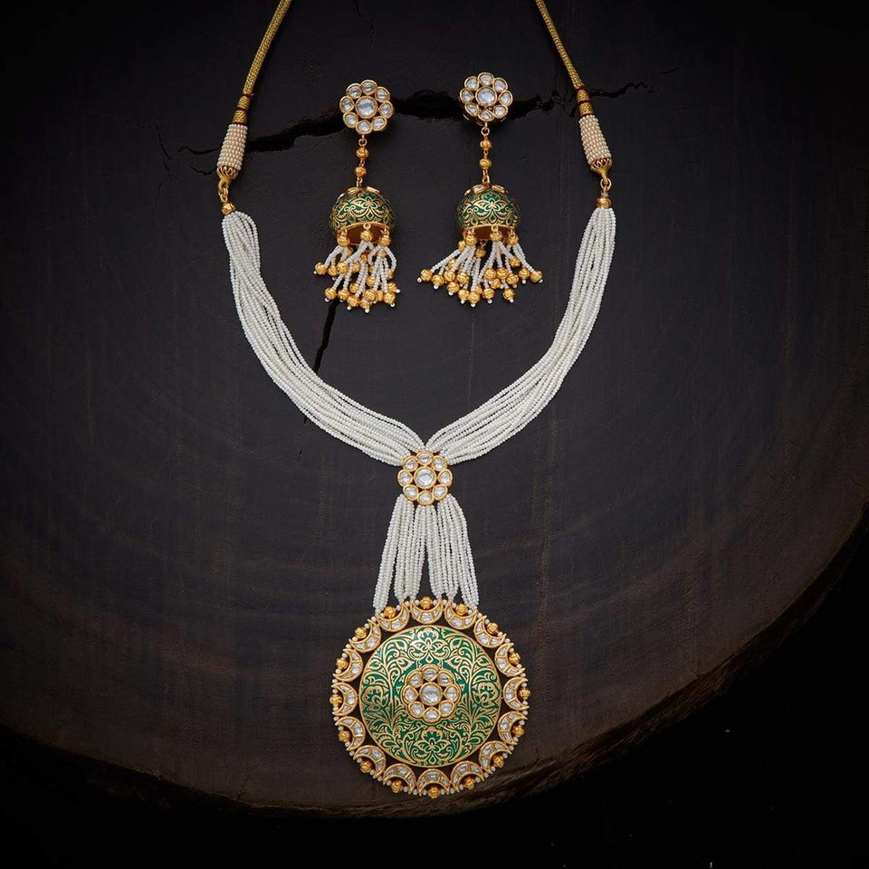 Kushal's Fashion Jewellery Kundan Necklace 129980