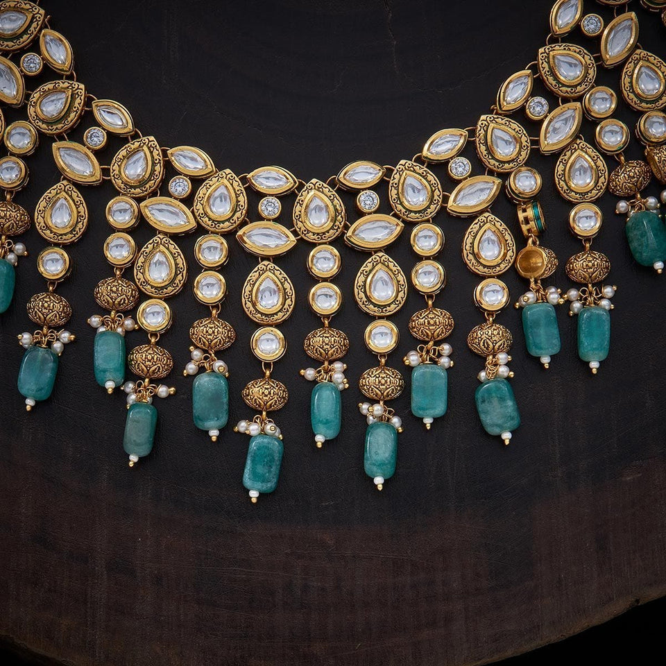 Kushal's Fashion Jewellery Kundan Necklace 132413