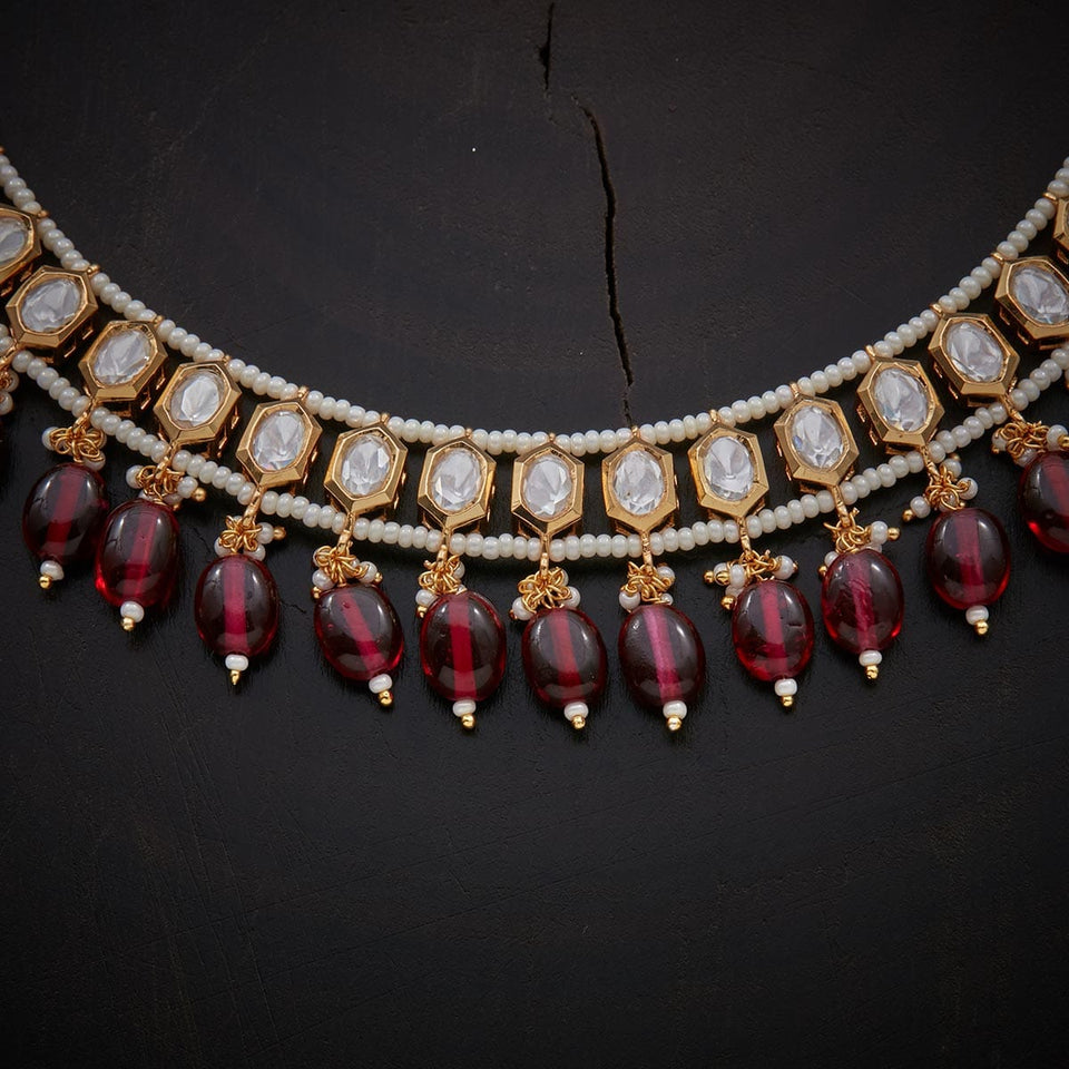 Kushal's Fashion Jewellery Kundan Necklace 136391
