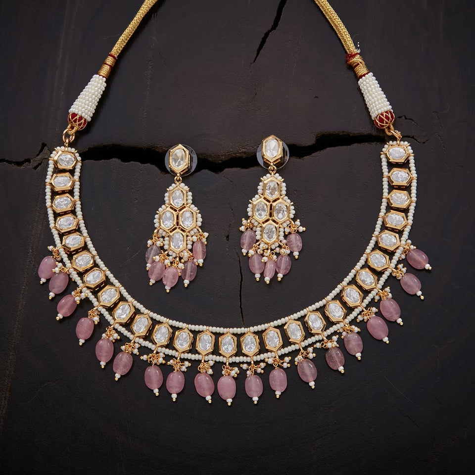 Kushal's Fashion Jewellery Kundan Necklace 136391