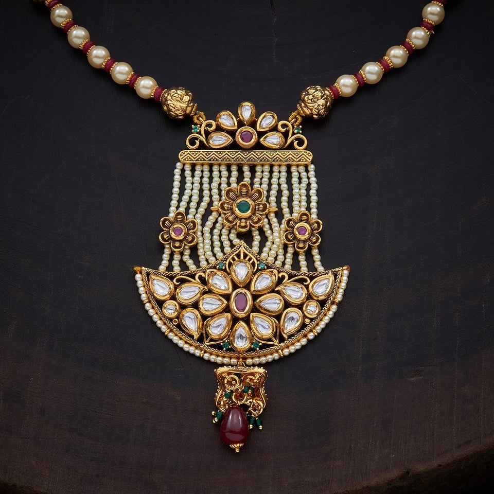 Kushal's Fashion Jewellery Kundan Necklace 128072