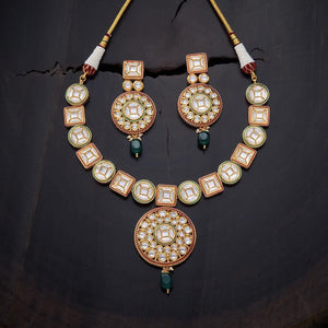Kushal's Fashion Jewellery Kundan Necklace 136299