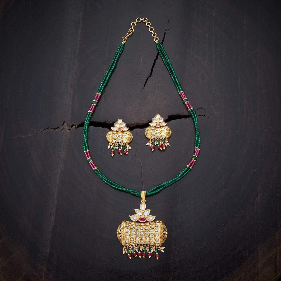Kushal's Fashion Jewellery Kundan Necklace 136302