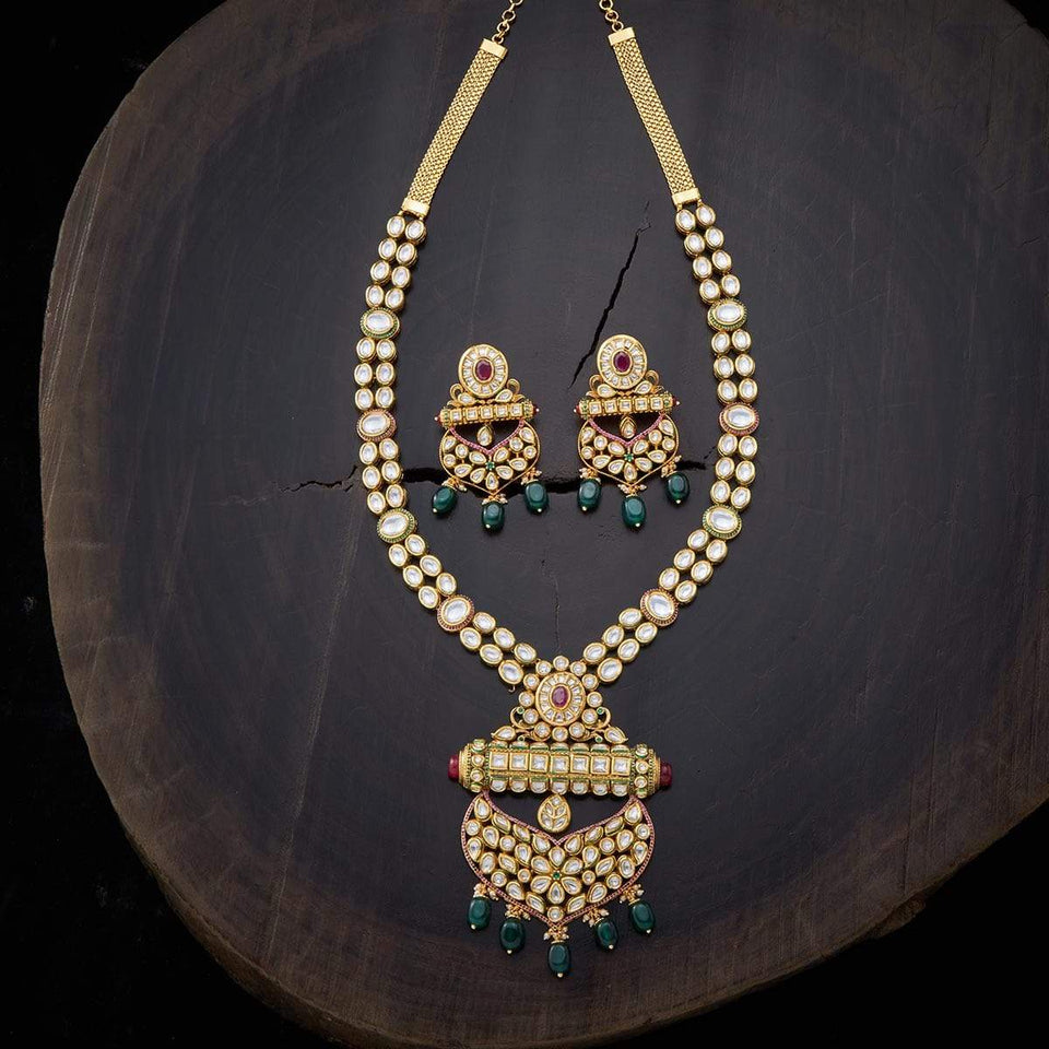 Kushal's Fashion Jewellery Kundan Necklace 136307