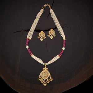 Kushal's Fashion Jewellery Kundan Necklace 127696