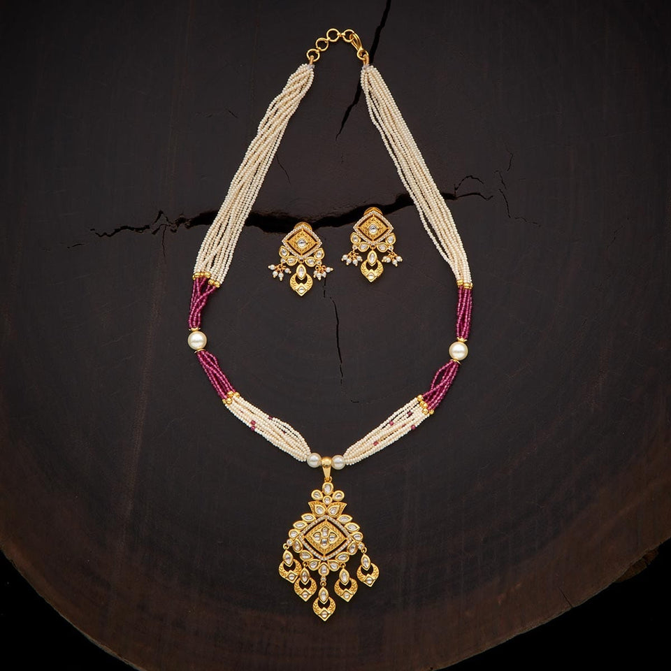 Kushal's Fashion Jewellery Kundan Necklace 127696