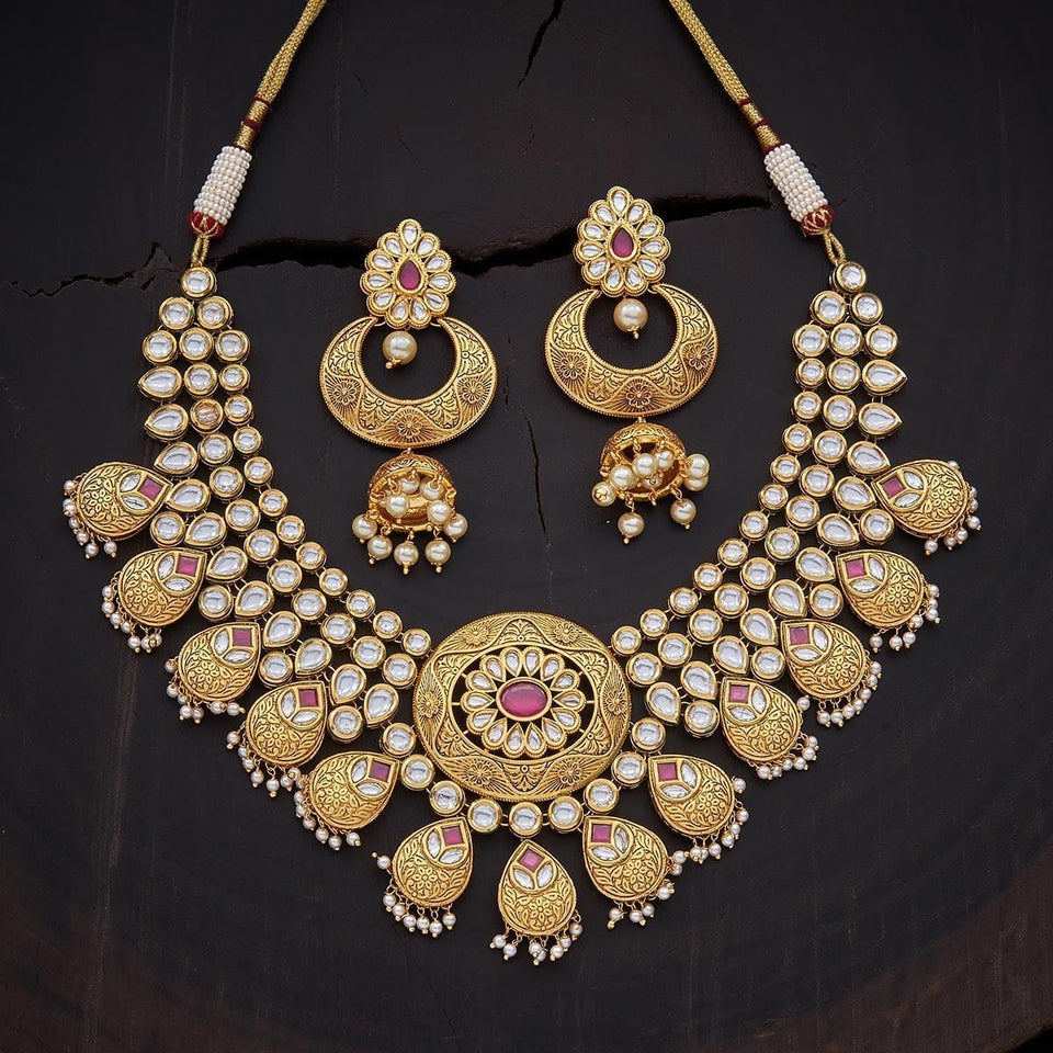 Kushal's Fashion Jewellery Kundan Necklace 132070