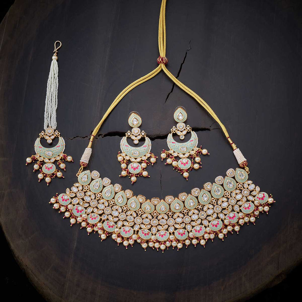 Kushal's Fashion Jewellery Kundan Necklace 139223