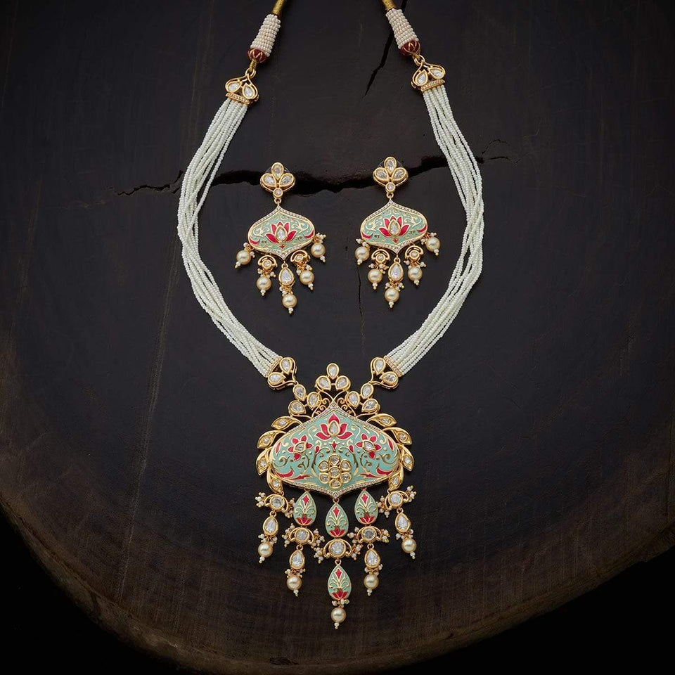 Kushal's Fashion Jewellery Kundan Necklace 139214