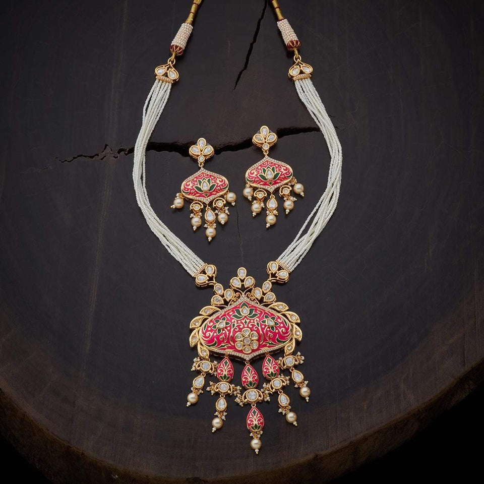 Kushal's Fashion Jewellery Kundan Necklace 139214
